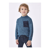 Mayoral Boys Atlantic Blue Knitted Sweater